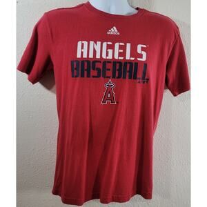 Adidas Red Angels Baseball MLB Graphic Shirt Large 14 16 Lightweight Soft